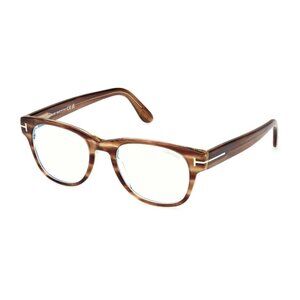 NEW TOM FORD EYEGLASSES BROWN MEN SQUARE EYEWEAR
